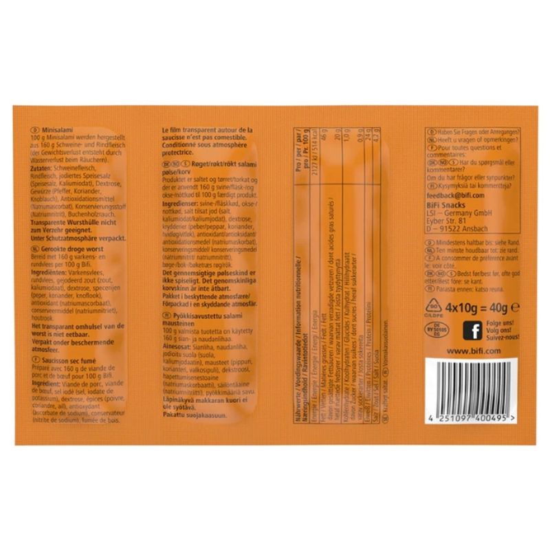 BiFi Minis 4x10g | Datodeal | Små salamisnacks med mye smak