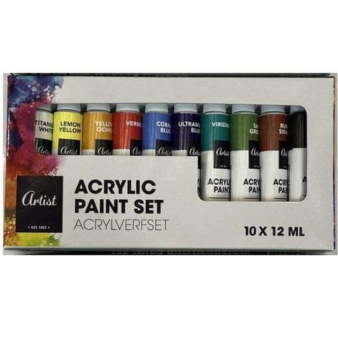Hovedbilde Akrylmaling Set 10×12ml