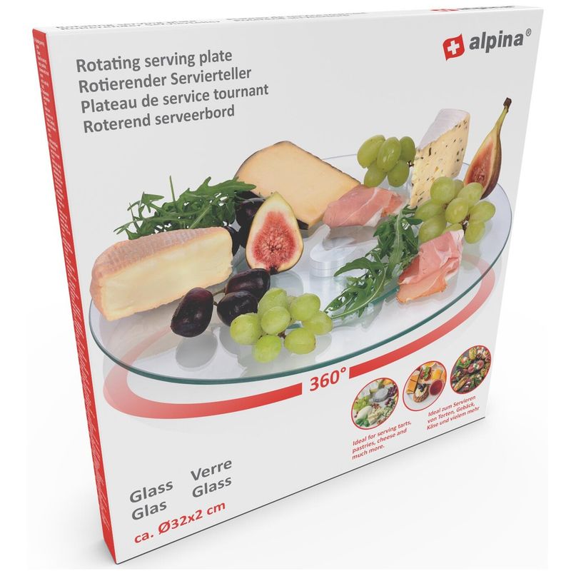 Alpina Roterende Serveringsfat Glass 32cm