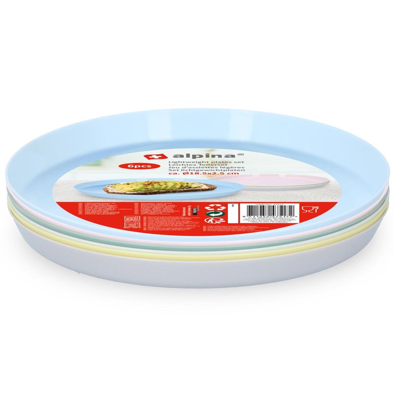 Alpina Plastallerkener 6pk 18.5cm