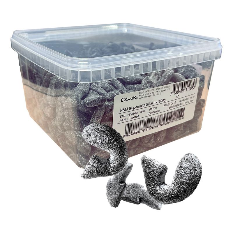 Cloetta P&M Supersalte sild 1800g Storpakk