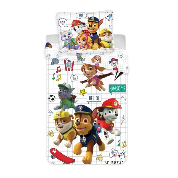 Sengesett Junior Paw Patrol 100x140cm | 100% bomull