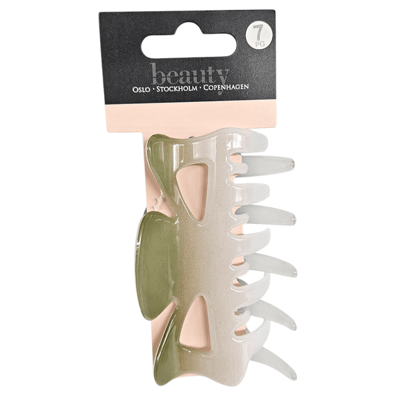 Hårklype 9cm Grønn-Hvit | Beauty | Kraftig og Elegant