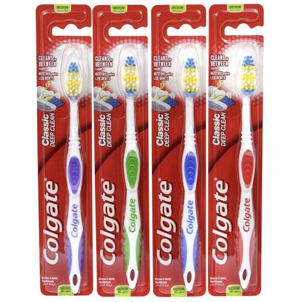 Colgate Deep Clean Tannbørste Medium 1stk | Flere Farger