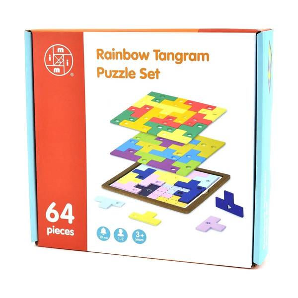 Regnbuefarget Tetris Puslespill 64 brikker
