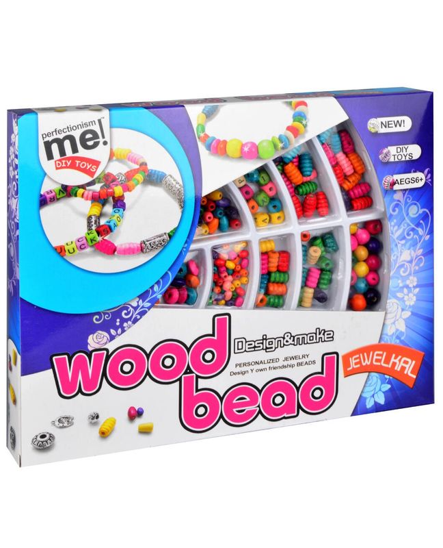 Perlesett i tre | Lag fargerike vennearmbånd med treperler