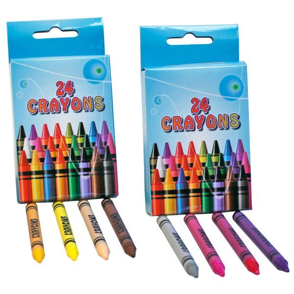 Fargestifter 24pk | Giftfrie voksstifter i klare farger for barn