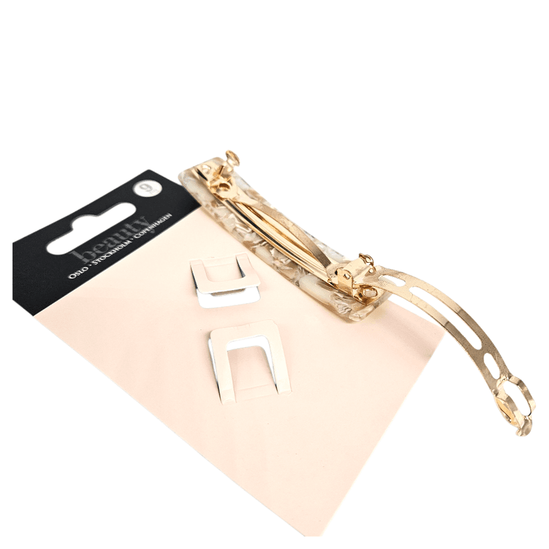 Hårspenne med marmordesign & rosegull | Beauty