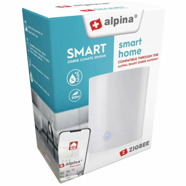 Alpina Zigbee Smart Klima & Fuktighetsmåler