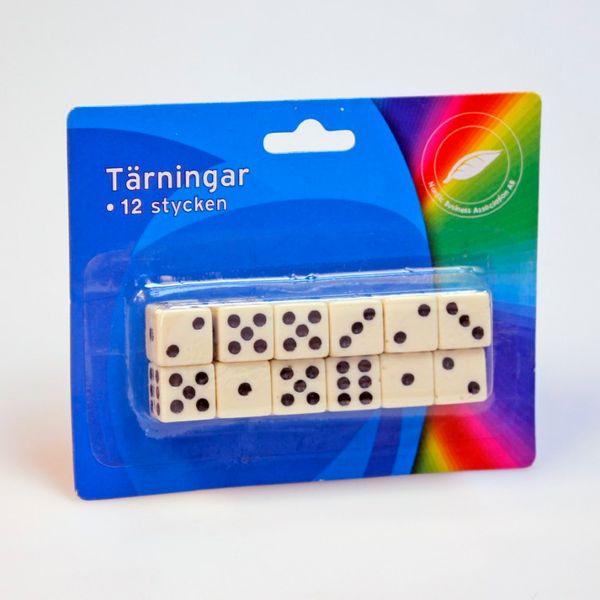 12 pk klassiske terninger