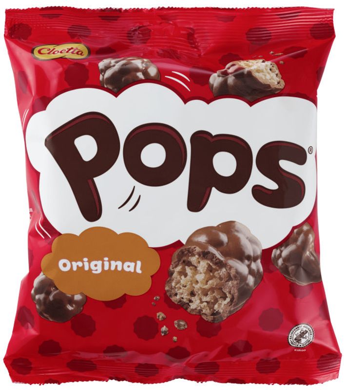 Pops Original 210g fra Cloetta | Maispuffer i melkesjokolade