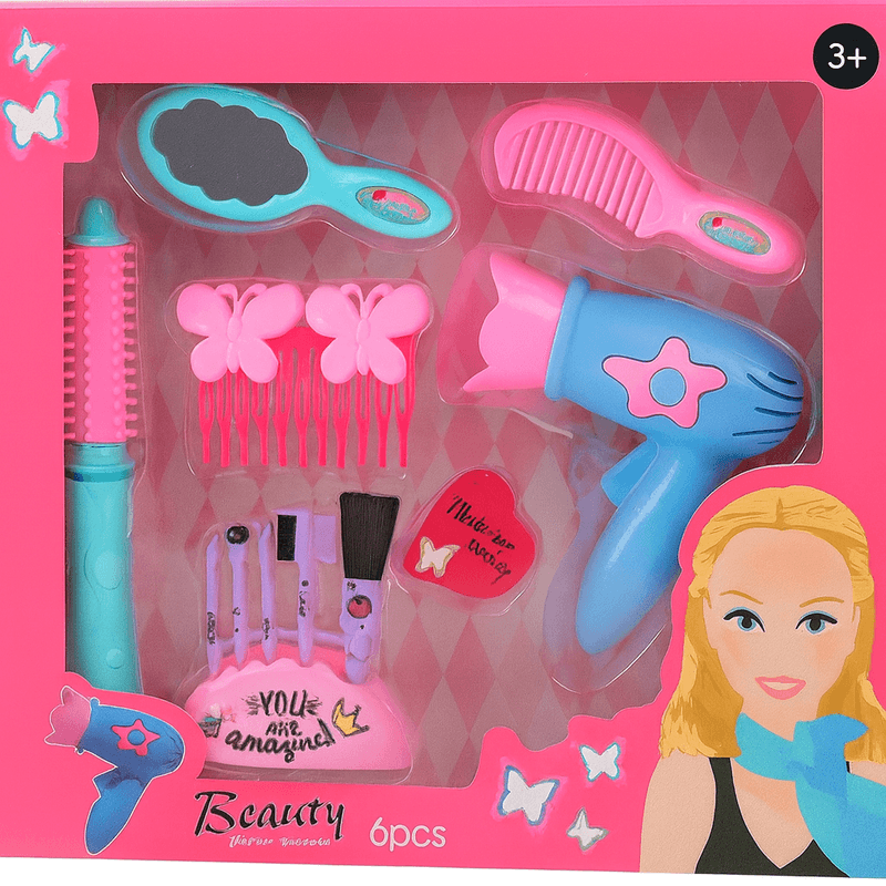 Frisørlekesett 2 ass | Lek med hårtilbehør | Rollelek for barn