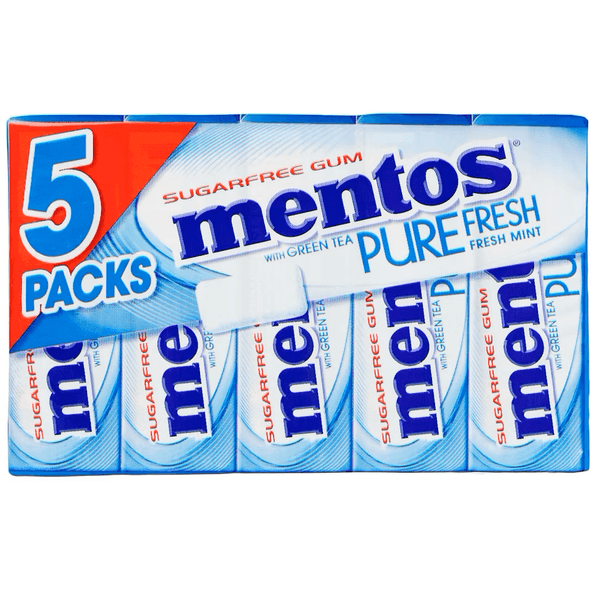 Mentos Pure Fresh Tyggegummi 5pk 66g