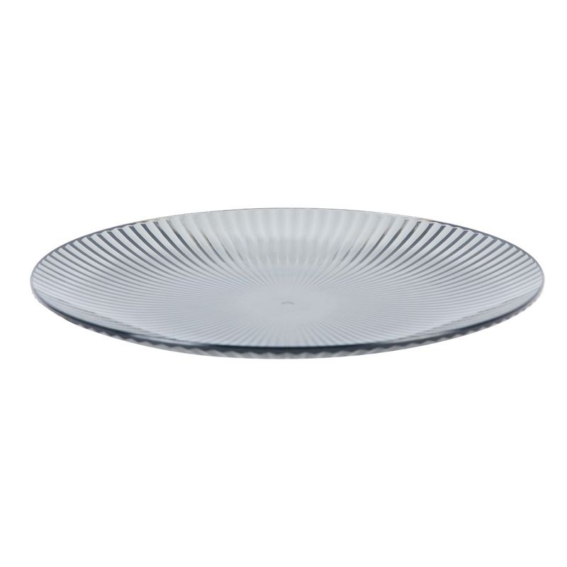 Stripe Plastasjett 20cm | Sotet grå | Slitesterk og stilren tallerken
