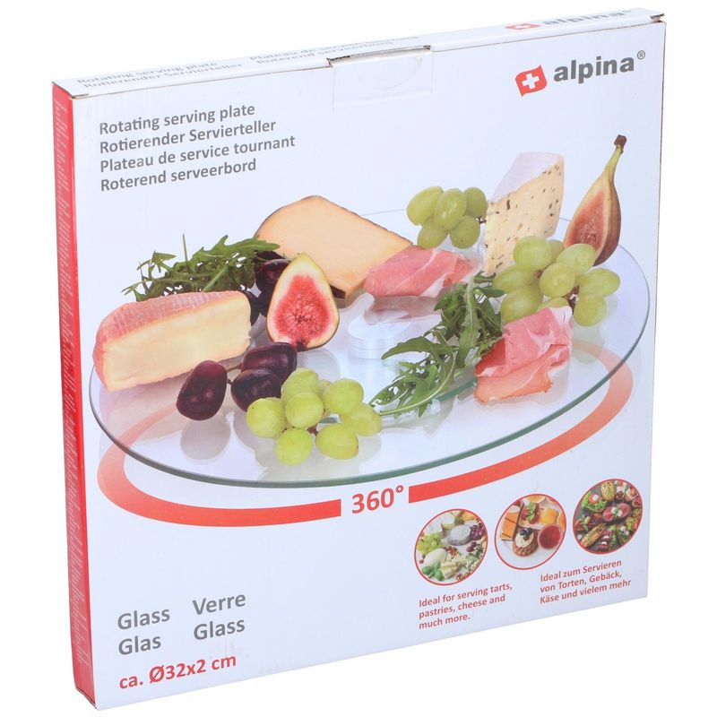 Alpina Roterende Serveringsfat Glass 32cm