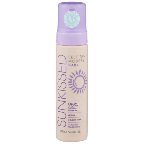 Sunkissed 95 Percent Natural Self Tan Mousse 200ml - Dark
