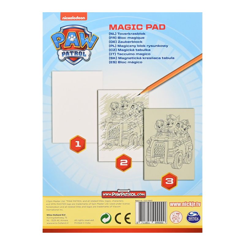 Paw Patrol Magic Pad skrapebok | Kreativ aktivitet for barn | 16 sider