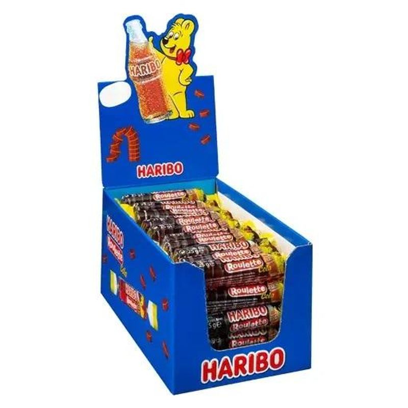 Haribo Roulette Cola 50x25g Storpakk 1250g