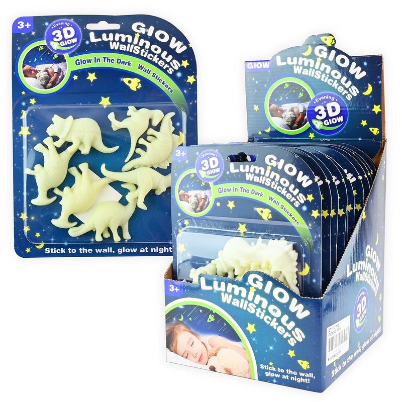 Selvlysende Dinosaurfigurer 3D | 7pk