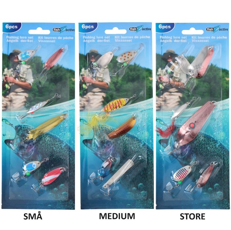 Sluksett 6pk | 3 ass | Fish Active