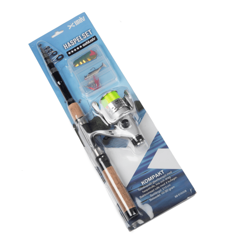 Briv Compact Exclusive Haspelsett - Teleskop Fiskestang