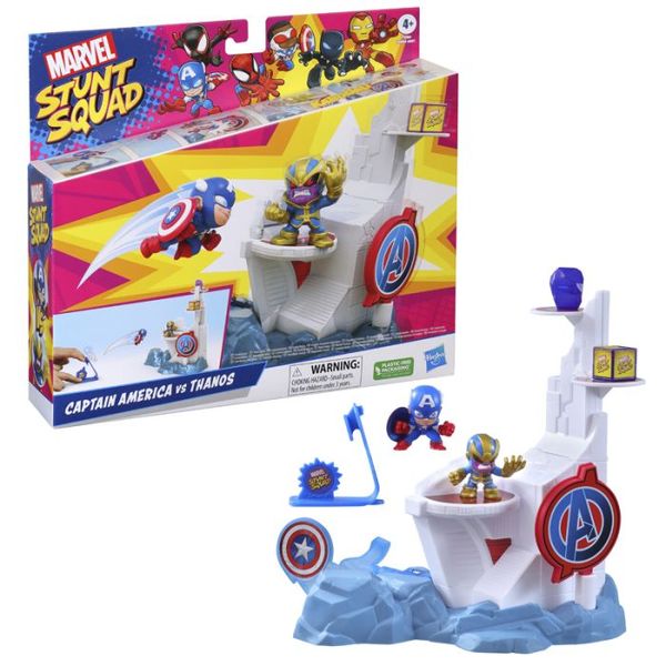Marvel Stunt Squad Mini Lekesett - Captain America vs Thanos