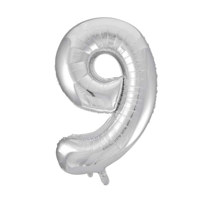 Tinka Folie Tallballonger 81 cm Sølv