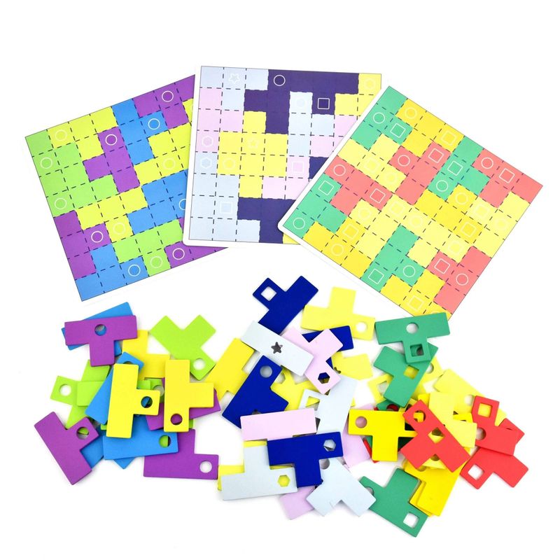 Regnbuefarget Tetris Puslespill 64 brikker